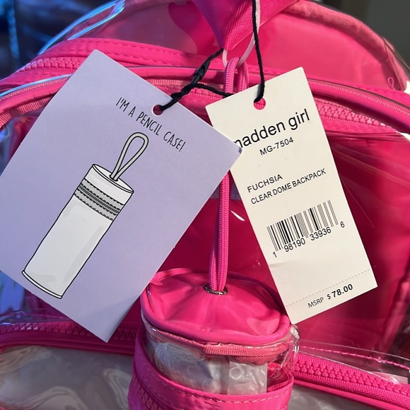 Madden Girl Clearance Price is Firm! NWT Pink Pencil Holder Pocketed Backpack - Picture 7 of 10